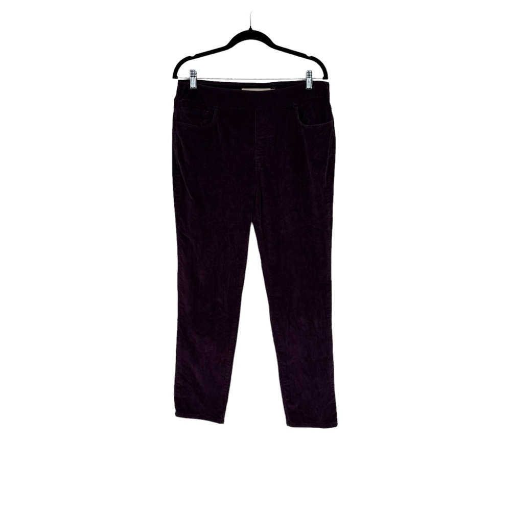 Soft Surroundings Size Medium Plum Colored Pull-On Relaxed Straight Corduroys
